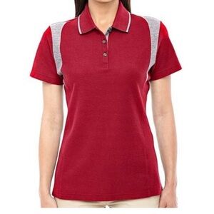 NEW! Ladies Sporty Red Active Golf Polo Shirt